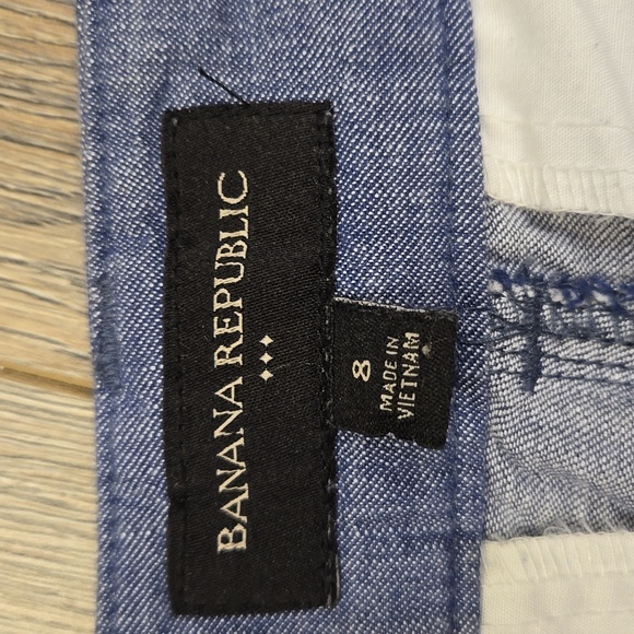 Banana Republic Factory blue cotton relaxed fit trousers pants, size 8 - Picture 7 of 8